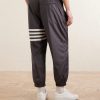 Tapered Striped Ripstop Sweatpants - BK