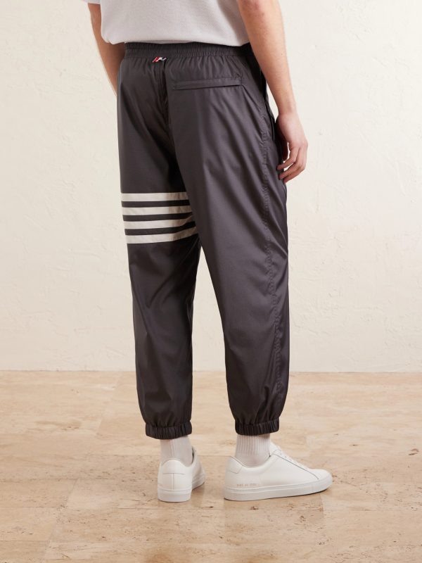 Tapered Striped Ripstop Sweatpants - BK