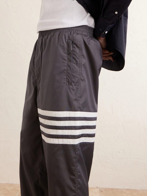 Tapered Striped Ripstop Sweatpants - CU