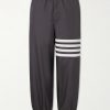 Tapered Striped Ripstop Sweatpants