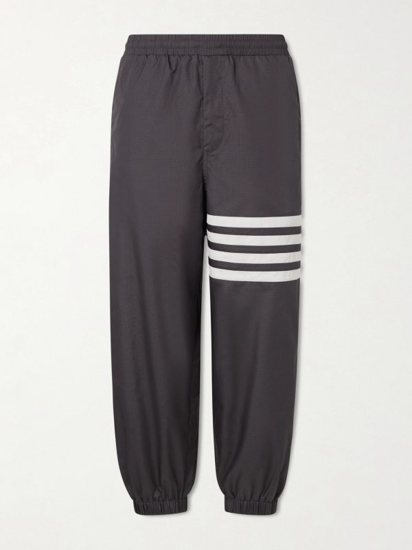 Tapered Striped Ripstop Sweatpants