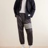 Tapered Striped Ripstop Sweatpants - OU