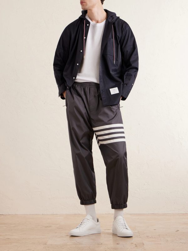Tapered Striped Ripstop Sweatpants - OU
