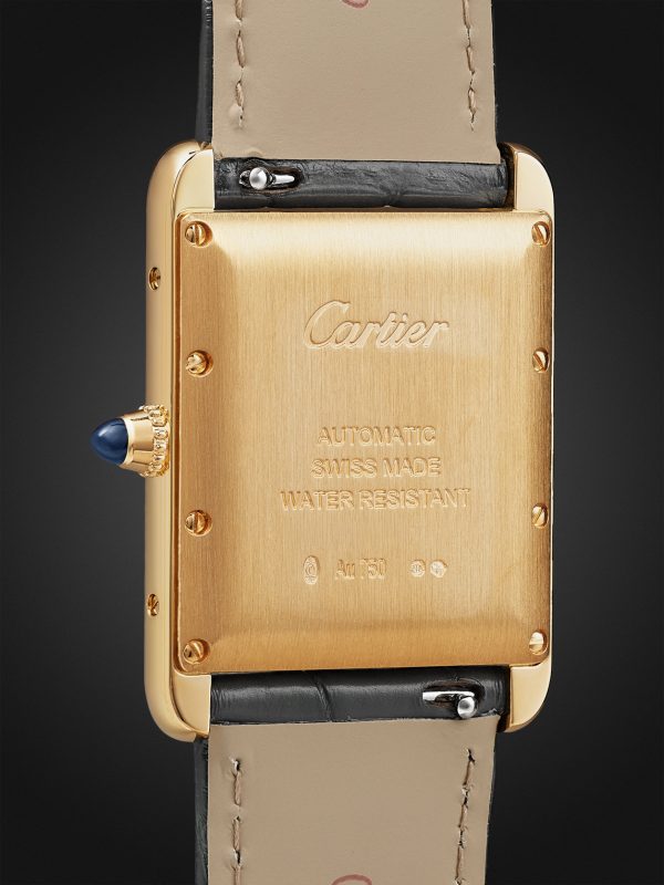 Tank Louis Cartier Automatic 27.75mm Large 18-Karat Gold and Alligator Watch, Ref. No. WGTA0357 - BK Tank Louis Cartier Automatic 27.75mm Large 18-Karat Gold and Alligator Watch, Ref. No. WGTA0357 - BK
