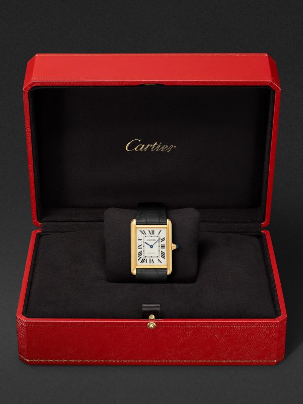 Tank Louis Cartier Automatic 27.75mm Large 18-Karat Gold and Alligator Watch, Ref. No. WGTA0357 - E3 Tank Louis Cartier Automatic 27.75mm Large 18-Karat Gold and Alligator Watch, Ref. No. WGTA0357 - E3