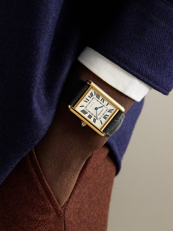 Tank Louis Cartier Automatic 27.75mm Large 18-Karat Gold and Alligator Watch, Ref. No. WGTA0357 - OU Tank Louis Cartier Automatic 27.75mm Large 18-Karat Gold and Alligator Watch, Ref. No. WGTA0357 - OU