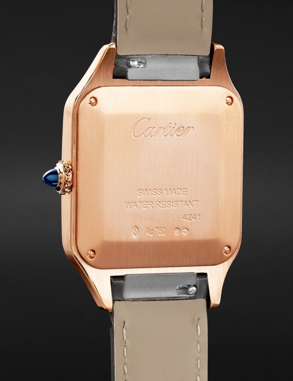 Santos-Dumont Large 43.5mm 18-Karat Rose Gold and Alligator Watch, Ref. No. WGSA0116 - BK Santos-Dumont Large 43.5mm 18-Karat Rose Gold and Alligator Watch, Ref. No. WGSA0116 - BK
