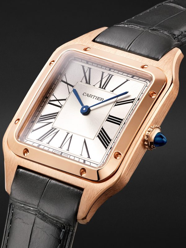 Santos-Dumont Large 43.5mm 18-Karat Rose Gold and Alligator Watch, Ref. No. WGSA0116 - FR Santos-Dumont Large 43.5mm 18-Karat Rose Gold and Alligator Watch, Ref. No. WGSA0116 - FR