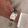 Santos-Dumont Large 43.5mm 18-Karat Rose Gold and Alligator Watch, Ref. No. WGSA0116 - OU Santos-Dumont Large 43.5mm 18-Karat Rose Gold and Alligator Watch, Ref. No. WGSA0116 - OU
