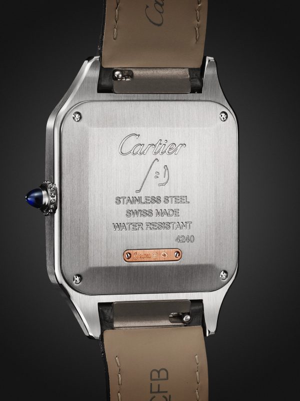 Santos-Dumont Large 43.5mm 18-Karat Rose Gold, Stainless Steel and Alligator Watch, Ref. No. W2SA0037 - BK Santos-Dumont Large 43.5mm 18-Karat Rose Gold, Stainless Steel and Alligator Watch, Ref. No. W2SA0037 - BK
