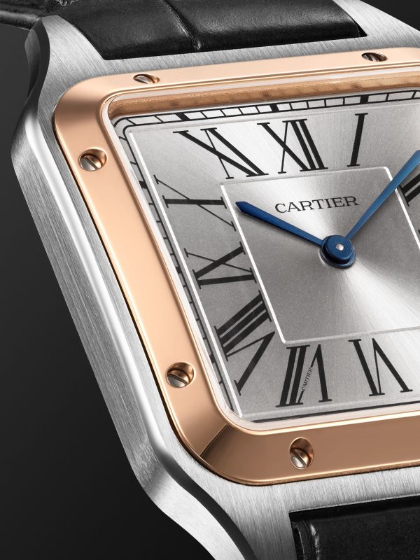 Santos-Dumont Large 43.5mm 18-Karat Rose Gold, Stainless Steel and Alligator Watch, Ref. No. W2SA0037 - CU Santos-Dumont Large 43.5mm 18-Karat Rose Gold, Stainless Steel and Alligator Watch, Ref. No. W2SA0037 - CU