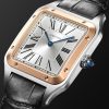 Santos-Dumont Large 43.5mm 18-Karat Rose Gold, Stainless Steel and Alligator Watch, Ref. No. W2SA0037 - FR Santos-Dumont Large 43.5mm 18-Karat Rose Gold, Stainless Steel and Alligator Watch, Ref. No. W2SA0037 - FR
