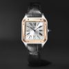 Santos-Dumont Large 43.5mm 18-Karat Rose Gold, Stainless Steel and Alligator Watch, Ref. No. W2SA0037 Santos-Dumont Large 43.5mm 18-Karat Rose Gold, Stainless Steel and Alligator Watch, Ref. No. W2SA0037