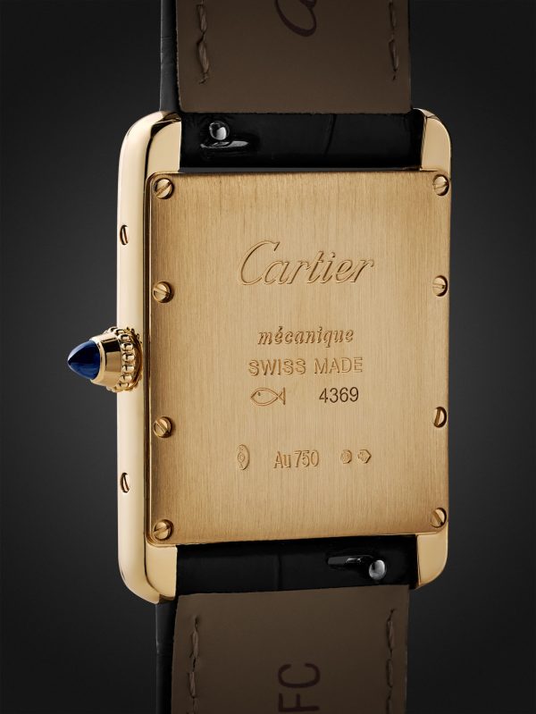 Tank Louis Cartier Medium Automatic 33.7mm 18-Karat Gold and Alligator Watch, Ref. No. WGTA0211 - BK Tank Louis Cartier Medium Automatic 33.7mm 18-Karat Gold and Alligator Watch, Ref. No. WGTA0211 - BK