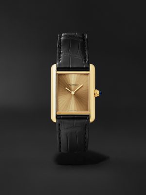 Tank Louis Cartier Medium Automatic 33.7mm 18-Karat Gold and Alligator Watch, Ref. No. WGTA0211 Tank Louis Cartier Medium Automatic 33.7mm 18-Karat Gold and Alligator Watch, Ref. No. WGTA0211