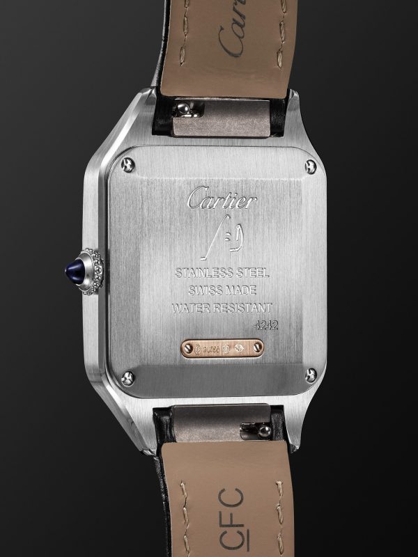 Santos-Dumont Small 38mm 18-Karat Rose Gold, Stainless Steel and Alligator Watch, Ref. No. W2SA0038 - BK Santos-Dumont Small 38mm 18-Karat Rose Gold, Stainless Steel and Alligator Watch, Ref. No. W2SA0038 - BK