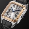 Santos-Dumont Small 38mm 18-Karat Rose Gold, Stainless Steel and Alligator Watch, Ref. No. W2SA0038 - FR Santos-Dumont Small 38mm 18-Karat Rose Gold, Stainless Steel and Alligator Watch, Ref. No. W2SA0038 - FR