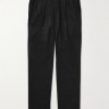 Morton Straight-Leg Pleated Cotton-Blend Suit Trousers