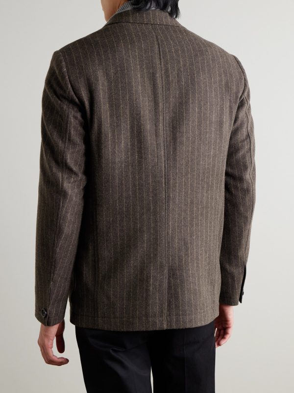Westbury Pinstriped Wool-Felt Blazer - BK Westbury Pinstriped Wool-Felt Blazer - BK