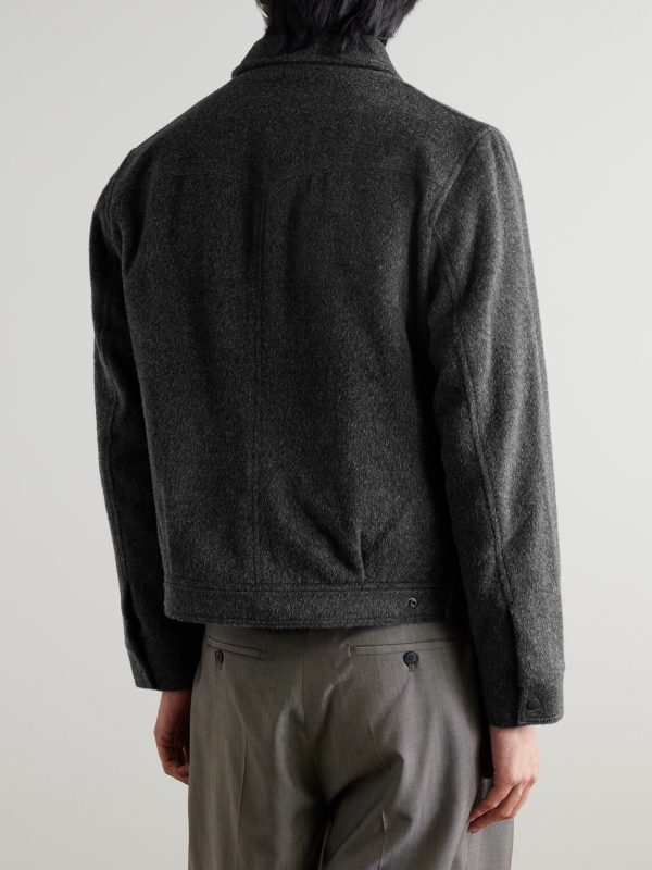 Norton Brushed Recycled Wool-Blend Jacket - BK Norton Brushed Recycled Wool-Blend Jacket - BK