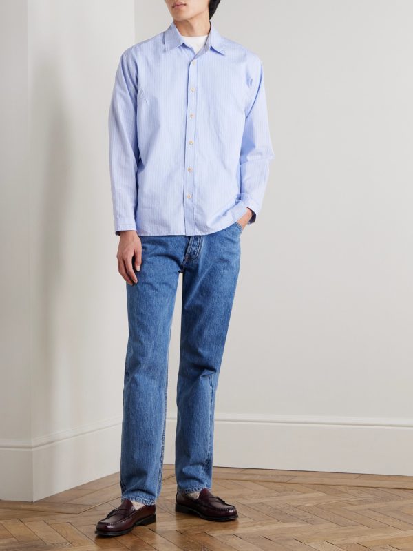 Garrison Striped Organic Cotton Shirt - OU Garrison Striped Organic Cotton Shirt - OU