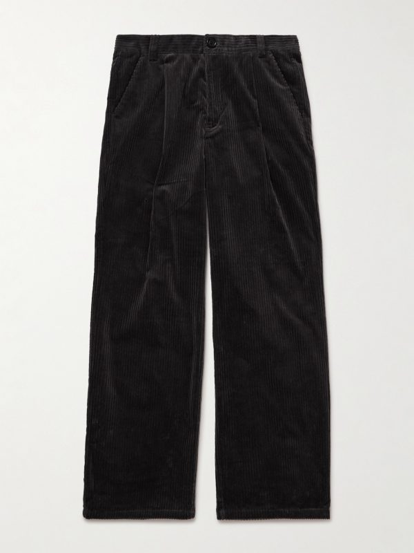 Orsman Wide-Leg Cotton-Blend Corduroy Trousers Orsman Wide-Leg Cotton-Blend Corduroy Trousers