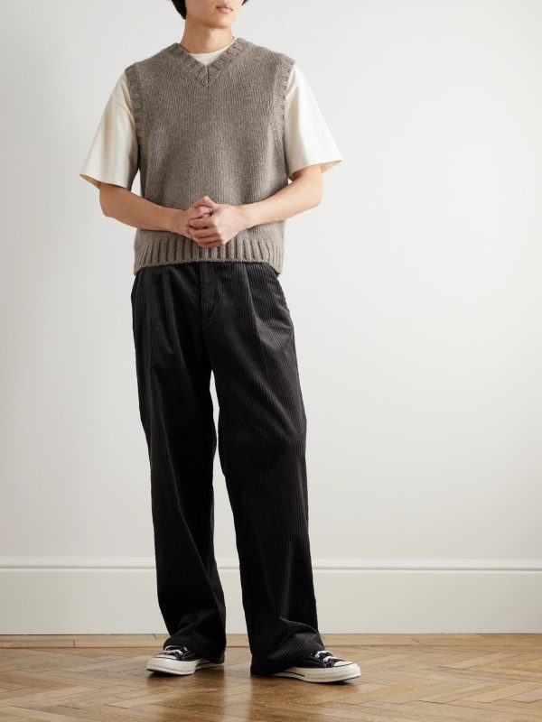 Orsman Wide-Leg Cotton-Blend Corduroy Trousers - OU Orsman Wide-Leg Cotton-Blend Corduroy Trousers - OU