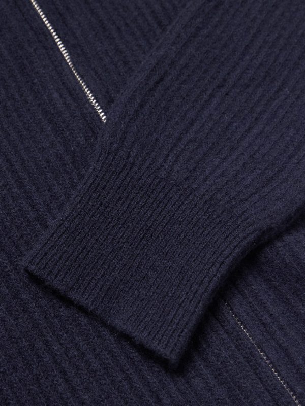Kilbrdige Ribbed Wool Zip-Up Cardigan - E1 Kilbrdige Ribbed Wool Zip-Up Cardigan - E1