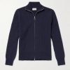 Kilbrdige Ribbed Wool Zip-Up Cardigan Kilbrdige Ribbed Wool Zip-Up Cardigan