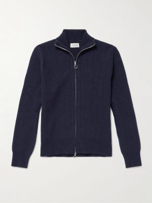 Kilbrdige Ribbed Wool Zip-Up Cardigan