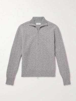 Kilbridge Ribbed Wool Zip-Up Cardigan