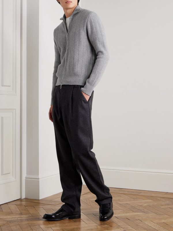 Kilbridge Ribbed Wool Zip-Up Cardigan - OU Kilbridge Ribbed Wool Zip-Up Cardigan - OU