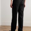 Morton Straight-Leg Pleated Cotton-Blend Suit Trousers - BK Morton Straight-Leg Pleated Cotton-Blend Suit Trousers - BK
