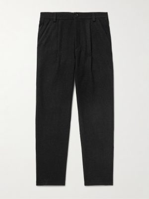 Morton Straight-Leg Pleated Cotton-Blend Suit Trousers