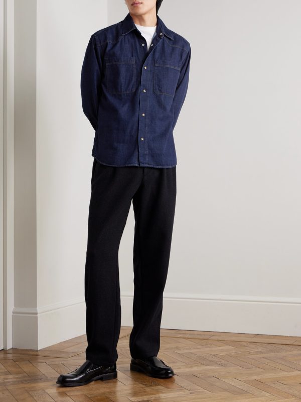 Morton Straight-Leg Pleated Cotton-Blend Suit Trousers - OU Morton Straight-Leg Pleated Cotton-Blend Suit Trousers - OU