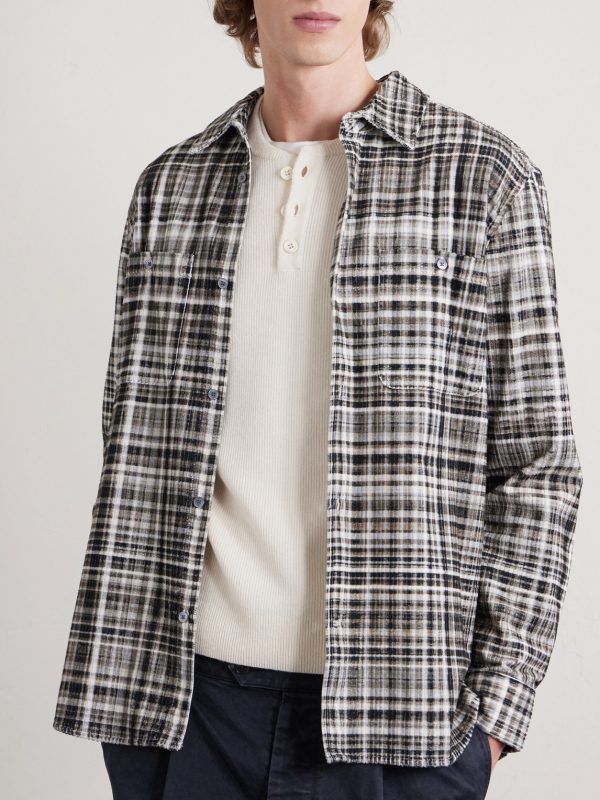 Checked Cotton-Corduroy Shirt - FR Checked Cotton-Corduroy Shirt - FR