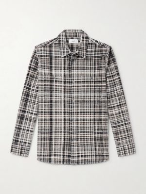 Checked Cotton-Corduroy Shirt