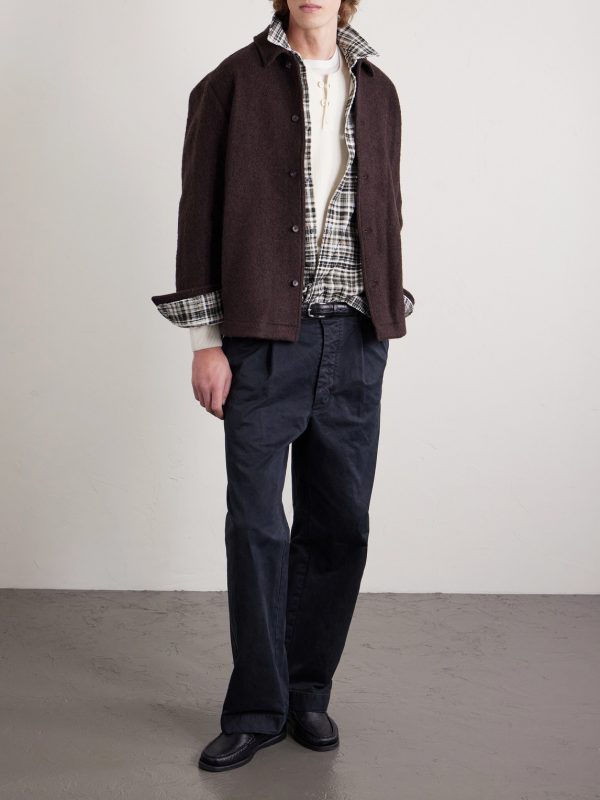 Checked Cotton-Corduroy Shirt - OU Checked Cotton-Corduroy Shirt - OU