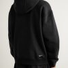 ACG Tuff Fleece Oversized Logo-Embroidered Cotton-Blend Therma-FIT Hoodie - BK