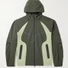 Tech Logo-Print Panelled Stretch-Nylon Hooded Jacket Tech Logo-Print Panelled Stretch-Nylon Hooded Jacket