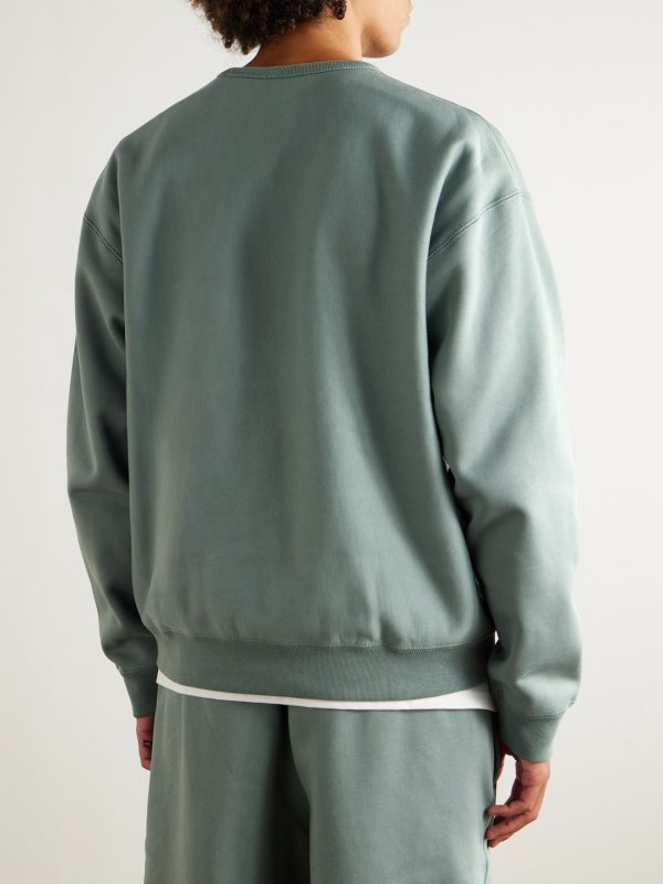Solo Swoosh Oversized Logo-Embroidered Cotton-Blend Jersey Sweatshirt - BK Solo Swoosh Oversized Logo-Embroidered Cotton-Blend Jersey Sweatshirt - BK