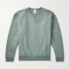 Solo Swoosh Oversized Logo-Embroidered Cotton-Blend Jersey Sweatshirt Solo Swoosh Oversized Logo-Embroidered Cotton-Blend Jersey Sweatshirt
