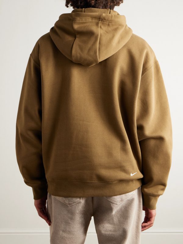 ACG Tuff Fleece Oversized Logo-Embroidered Cotton-Blend Therma-FIT Hoodie - BK ACG Tuff Fleece Oversized Logo-Embroidered Cotton-Blend Therma-FIT Hoodie - BK
