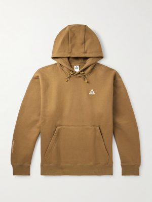 ACG Tuff Fleece Oversized Logo-Embroidered Cotton-Blend Therma-FIT Hoodie ACG Tuff Fleece Oversized Logo-Embroidered Cotton-Blend Therma-FIT Hoodie