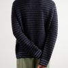 Striped Wool-Blend Sweater - BK Striped Wool-Blend Sweater - BK