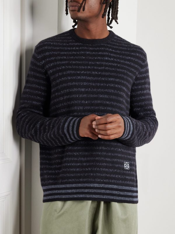 Striped Wool-Blend Sweater - FR Striped Wool-Blend Sweater - FR