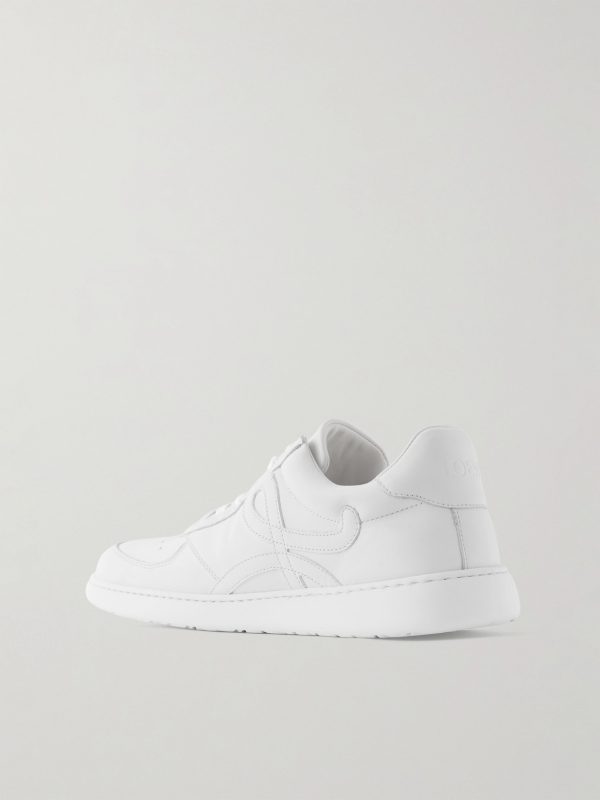 Jambo Logo-Appliquéd Leather Sneakers - BK