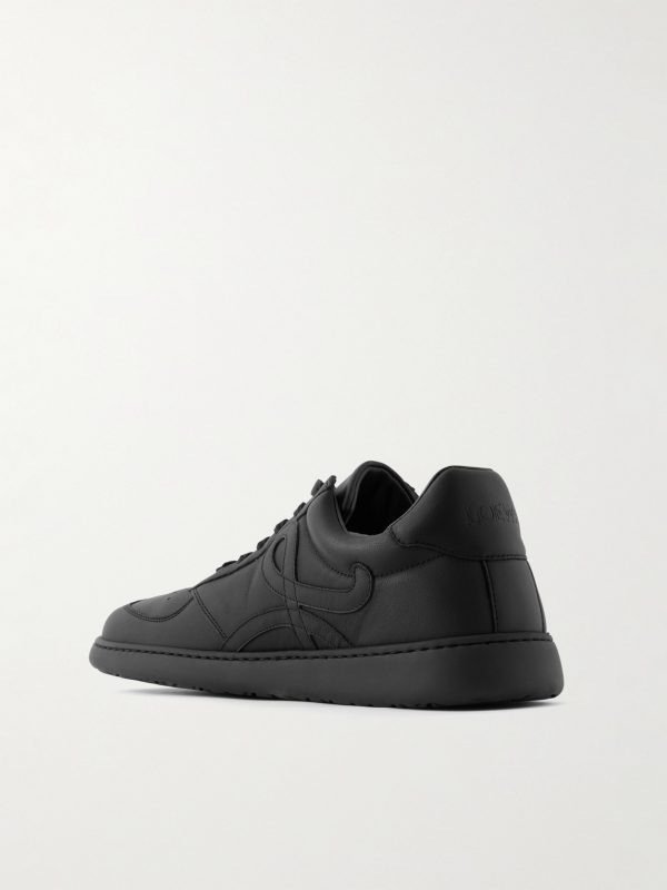 Jambo Logo-Appliquéd Leather Sneakers - BK Jambo Logo-Appliquéd Leather Sneakers - BK