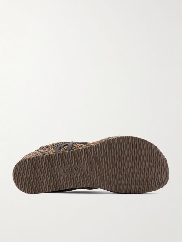 Ballet Runner 2.0 Leather-Trimmed Checked Wool Sneakers - E1