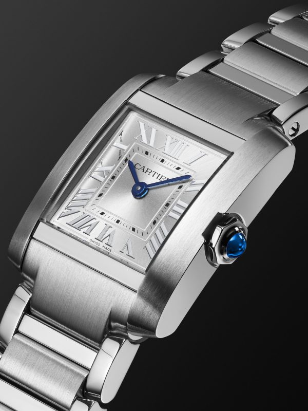 Tank Française Small 25.7mm Stainless Steel Watch, Ref. No. WSTA0129 - FR
